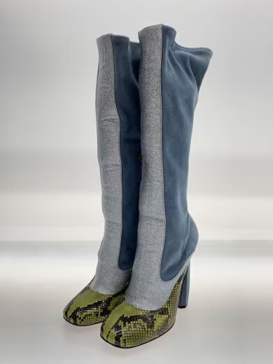 PRADA/Sole worn/Python/Long boots/Size 38/Blue - image 2