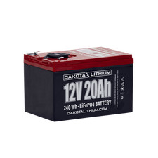Dakota Lithium 12V 20Ah LiFePO4 Deep Cycle Battery USB Voltmeter 11Y Warranty