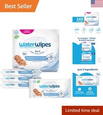 Gentle Sensitive Baby Wipes - 240 Count, Dermatologist Approved, Eco-Friendly