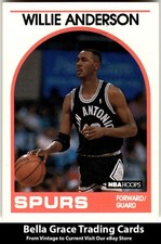 1989-90 Hoops #235 Willie Anderson San Antonio Spurs Rookie NBA Basketball