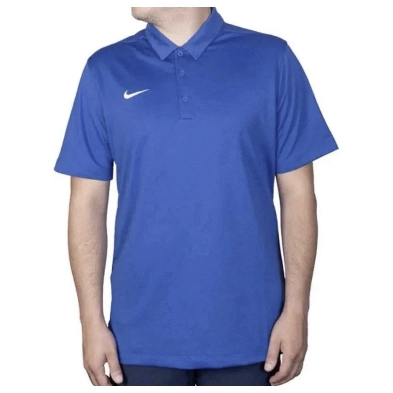 Nike Golf Polo Men's Medium Blue Royal Dry Franchise Short Sleeve NWT