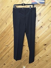 Prada Black Wool Straight Leg Dress Pants 42