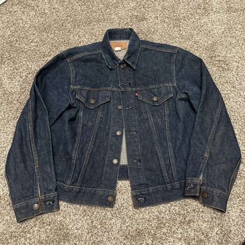 Vintage 70s Levi’s 70505 0217 Dark Denim Type 3 Trucker Jacket Men’s Size 44