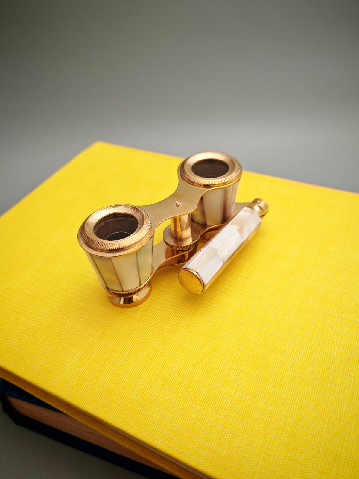 Brass And Mother Of Pearl Opera Glasses.