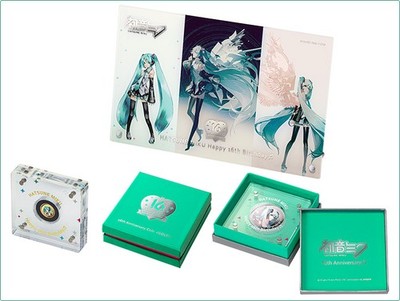 Hatsune Miku Happy 16th Birthday Official Color Silver Coin