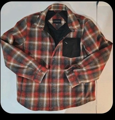 MENS XL PENDLETON JACKET PLAID TWO LAYER SHIRT + JACKET = SHACKET ZIPPER POCKETS