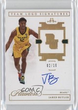 2021 Flawless Collegiate Team Logo Signatures Gold 2/10 Jared Butler Auto 0fo5