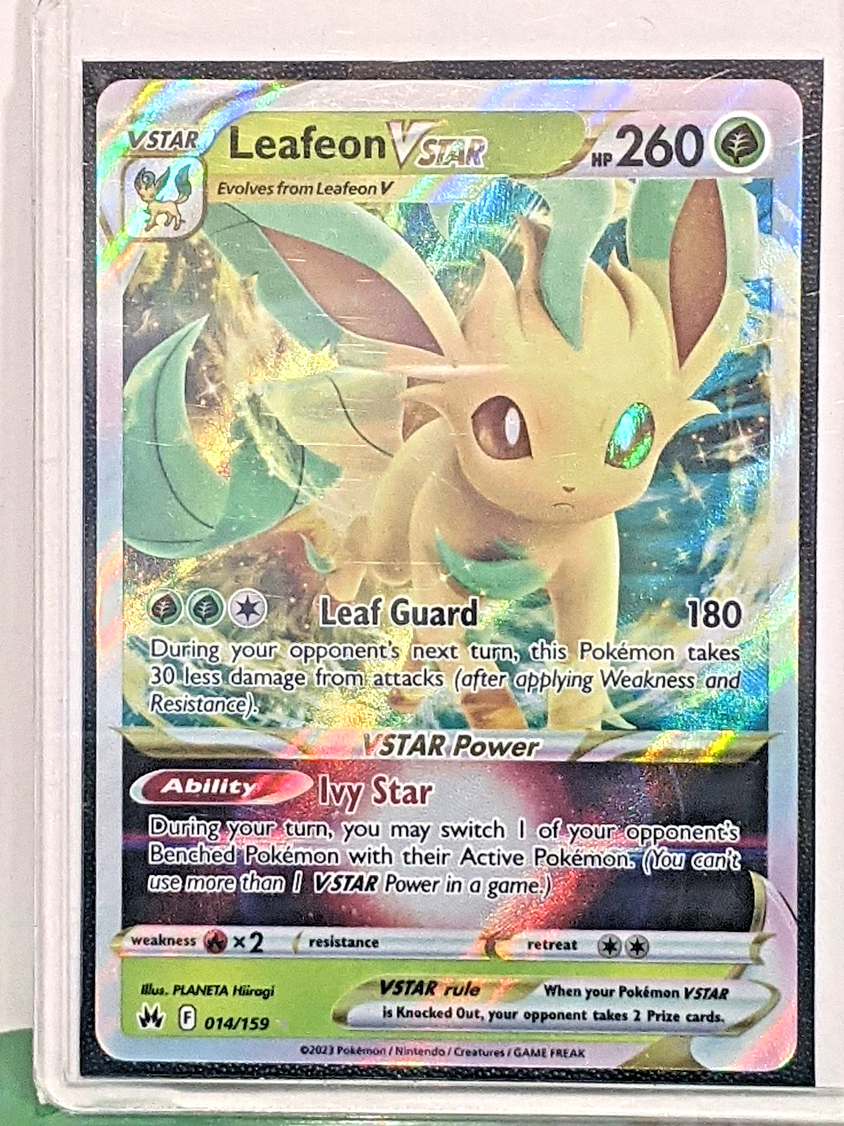 Leafeon VSTAR 014/159 Crown Zenith Holo Full Art Ultra Rare NM *Free Shipping*