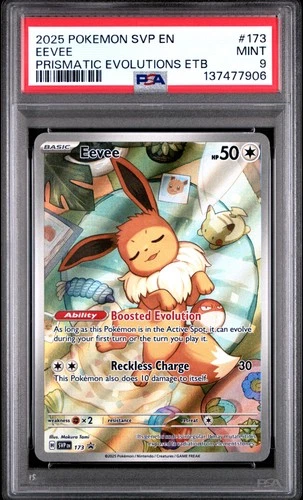 2025 POKEMON SVP EN-SV BLACK STAR PROMO #173 EEVEE PSA 9