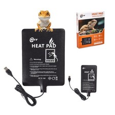 Reptile Heat Pad 6x8 Inch 8W Under Tank Terrarium Heating Mat, black
