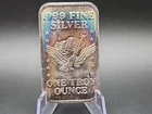1981 1 Oz  999 Silver U.S.Assay Office San Fran US Strategic Stockpile Bar Toned