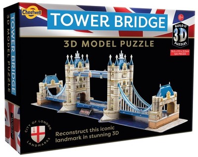 Cheatwell Games - BYO 3D Puzzle of Tower Bridge London - 3D Puzzles for Kids Adu
