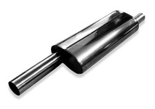 FOX Sportauspuff Edelstahl ESD 1x63 für Opel Astra F Caravan 1-Punkt-Aufhängung