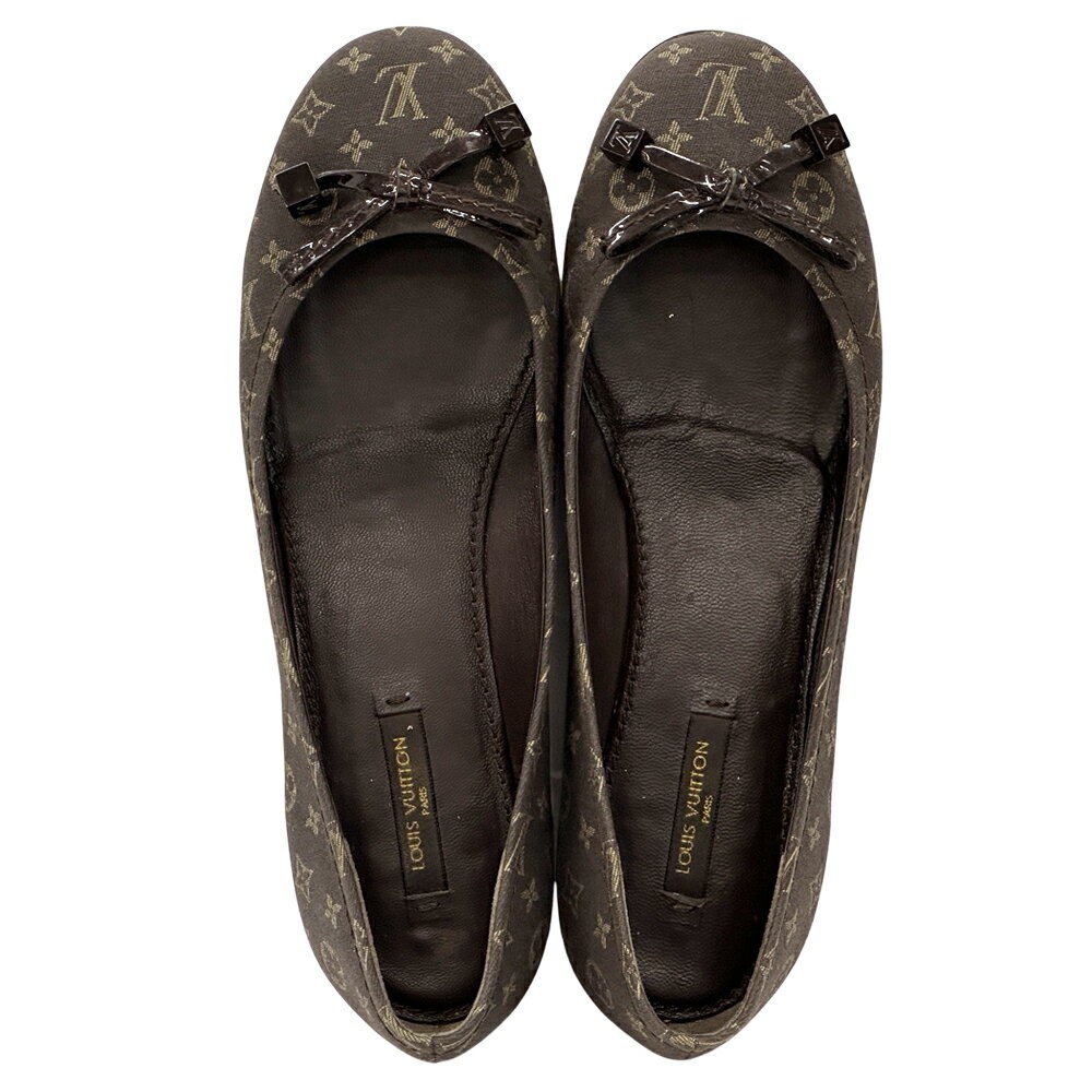 Louis Vuitton Flat Shoes Pumps Monogram EU 37.5 US 7.5 Canvas Leather Authentic thumbnail 22