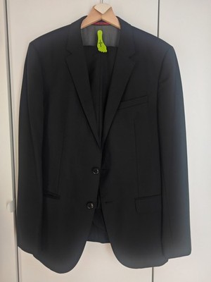 HUGO by Hugo Boss Herren Anzug Gr. 50 Schwarz   C-Hugel/ C-Genius Top Zustand