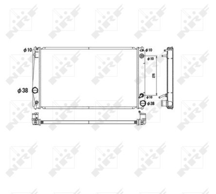 Radiateur de refroidissement moteur NRF 53590 pour voitures OE 1640031420 en aluminium