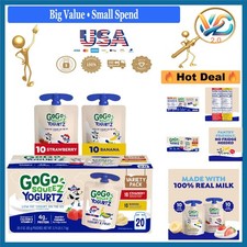 YogurtZ Kids Fruit  Yogurt Snack Variety Pack 20 Pouches, No Fridge Needed