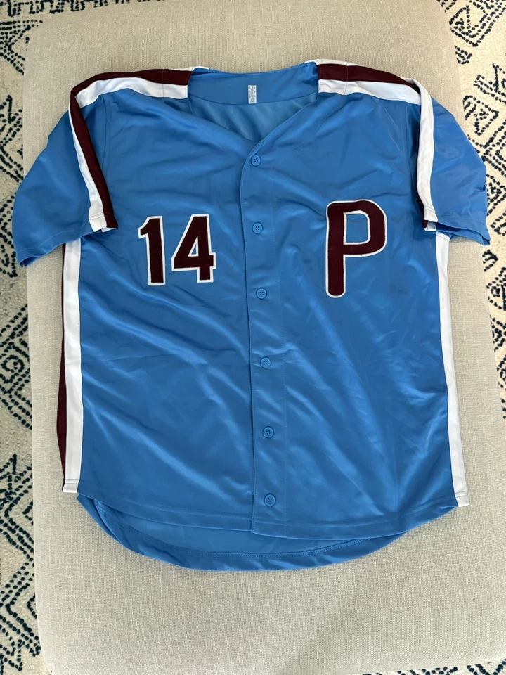 Pete Rose signed autographed Phillies jersey. JSA. XL - Image 4 of 4