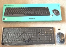 LOGITECH MK270 WIRELESS 2.4GHz Optical KEYBOARD MOUSE  DONGLE Set Windows 10&11