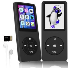 Black 32GB MP3 Music Player BuiltIn HD Speaker Video Voice Recorder FM Radio