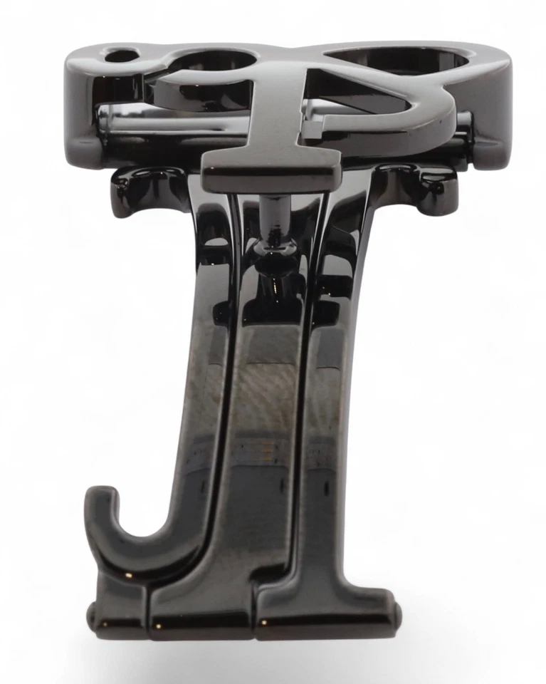 NUEVO - Hebilla de despliegue de acero inoxidable negra genuina JACOB & Co. - 18 mm Foto 3 de 4