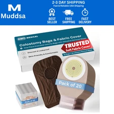 20 PCS Colostomy Bags – Ostomy Supplies - One-Piece Drainable Ostomy Bag with