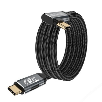 240w 80gbps USB c Cable with Thunderbolt 5 Cable Right Angle 6.6ft, 90 Degree...