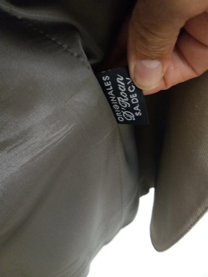 Jaqueta Blazer Vintage Estilo Ocidental Acabamento em Couro El General Made México - Imagem 3 de 4