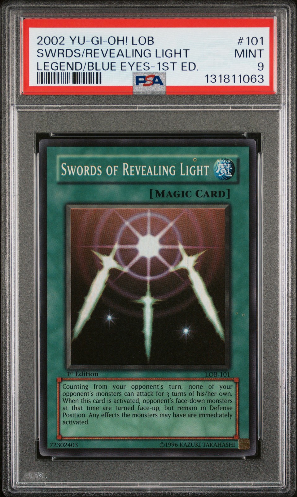 2002 1ST ED #101 SWORDS OF REVEALING LIGHT PSA 9