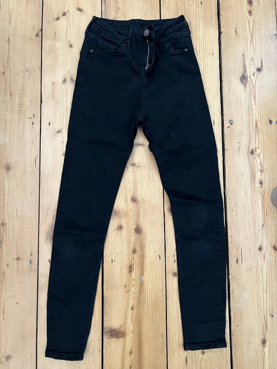 Jean Noir Topshop MOTO - Taille W28 L32 - Ourlet Retroussé - Occasion Très Bon état