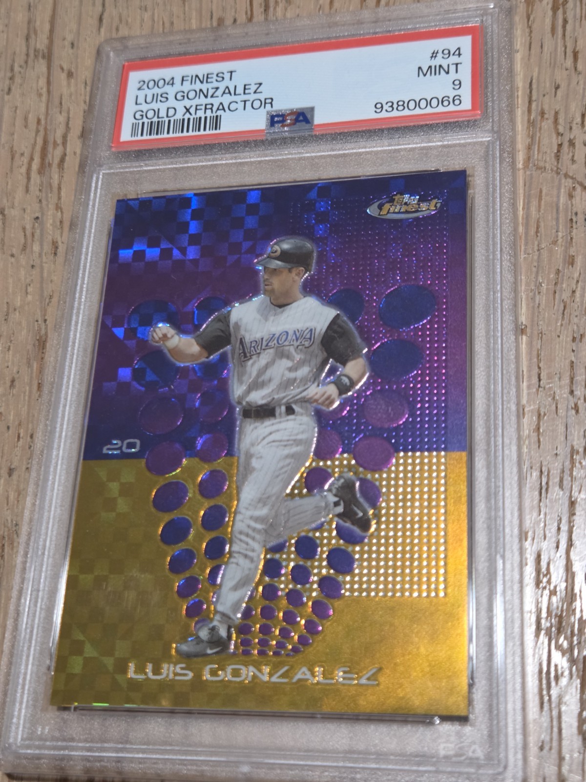 2004 Topps Finest - Luis Gonzalez #94 Gold X-Fractor /139