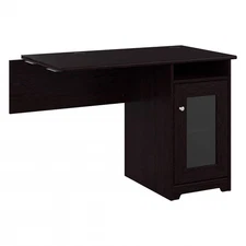 Bush Furniture Cabot Desk Return with Storage in Espresso Oak