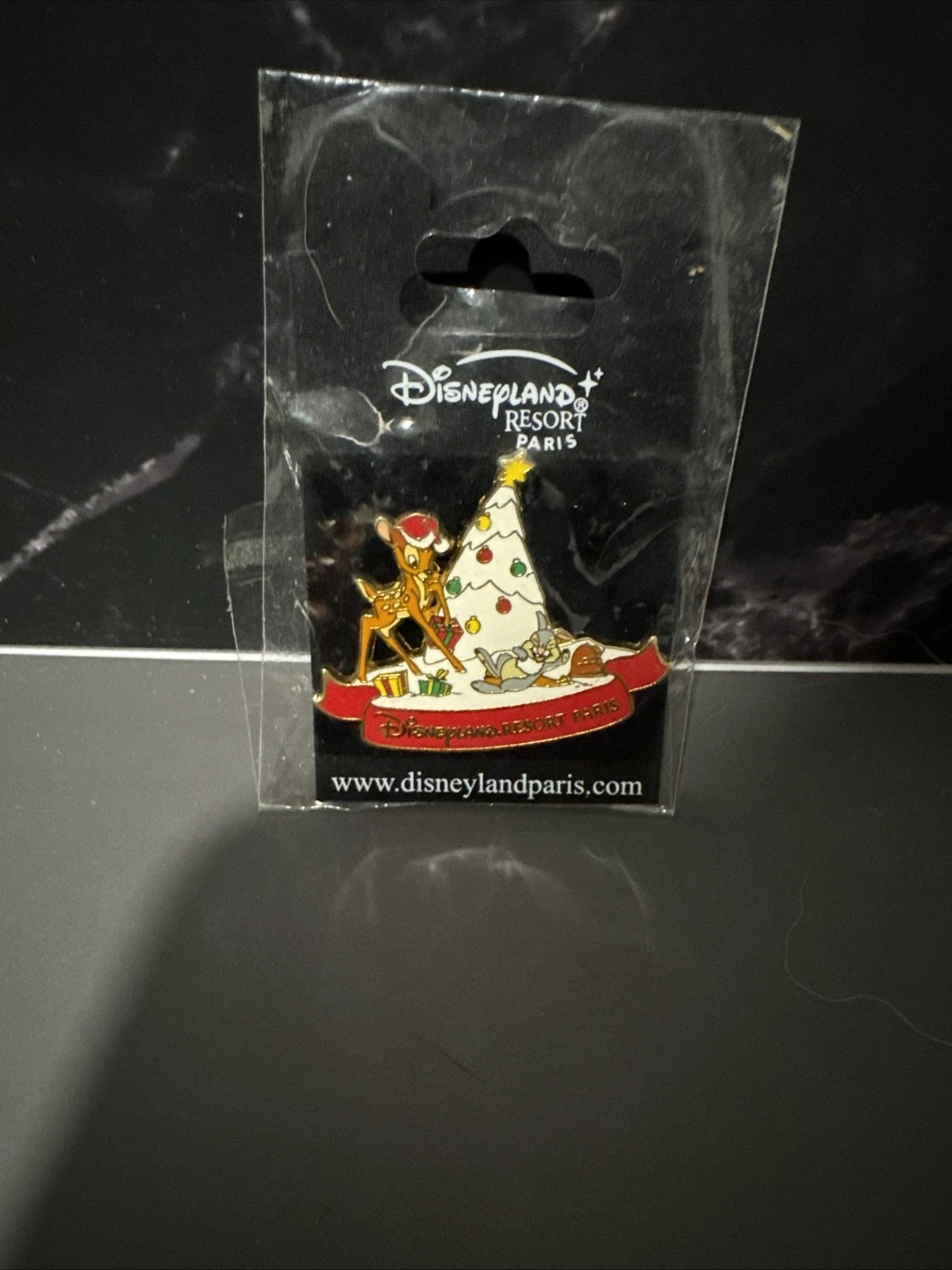 DLP Disney Pin Trading Bambi and Thumper in the snow and Christmas Tree