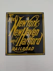 Vintage Ande Rooney NEW YORK NEW HAVEN HARTFORD RAILROAD Porcelain Metal Sign