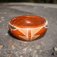Vintage Santa Clara Pueblo Polychrome Redware...