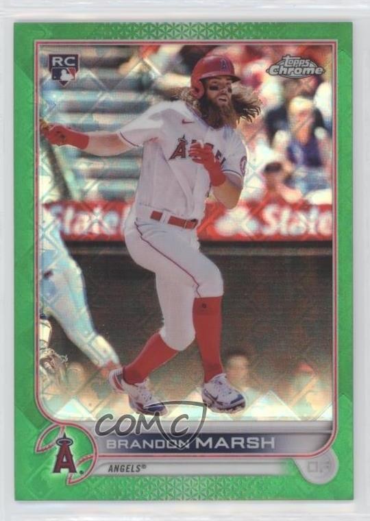 2022 Topps Chrome Logofractor Edition Green Refractor 51/99 Brandon Marsh 0wz