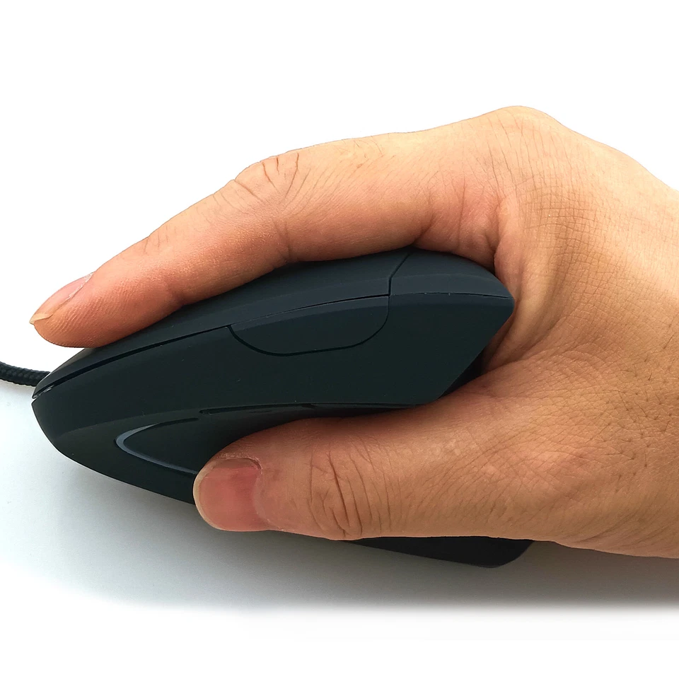 USB Wired Vertical Mouse 5ft Cable Ergonomic PC Laptop Optical Mice DPI Setting - Image 2 of 4