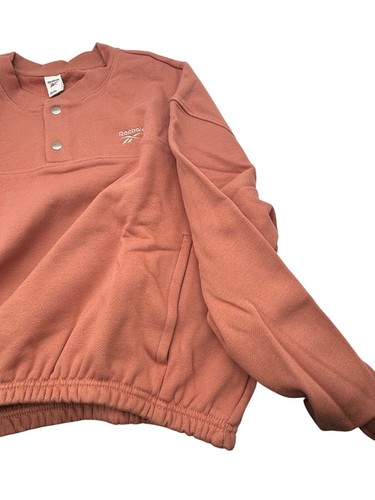 Reebok Women's Classics Cotton French Terry Cropped Sweatshirt, Canyon Coral, L - 第 11/11 張圖片