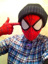 Stunning Amazing Spider-Man 2 Mask Digital Printing Red Hood Spiderman Props