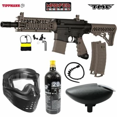 Maddog Tippmann TMC MAGFED Bronze Paintball Gun Marker Package Tan