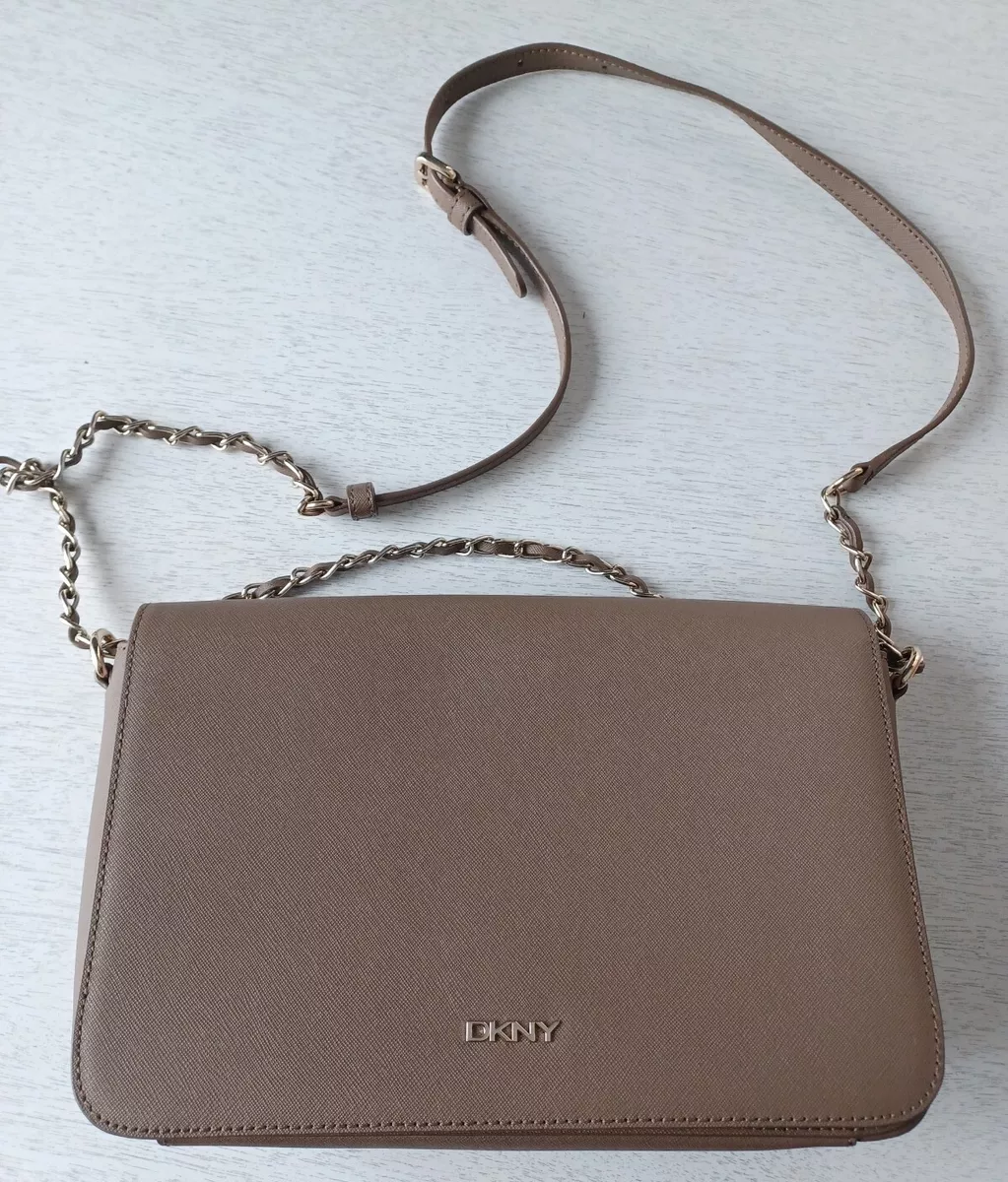 Buy the Women's White & Tan DKNY Handbag Purse | GoodwillFinds