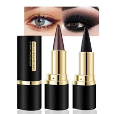evpct 2Pcs Black Dark Brown Gel Eyeliner Pencils Pen Eye Black Face Paint Makeup