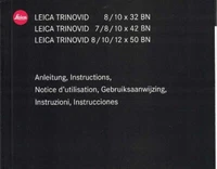 LEICA TRINOVID BINOCULAR 8/10x32 BN, 7/8/10x42 BN, 8/10/12X50 BN IB (L6184)