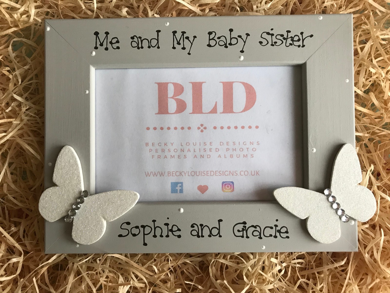 Personalised Me And My Baby Sister Sibling Photo Picture Frame Keepsake Gift 6x4 Personalised Me And My Baby Sister Sibling Photo Picture Frame Keepsake Gift 6x4