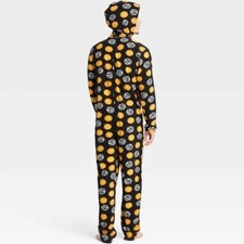 Dragon Ball Z One Piece Zip Up Pajamas Black/Orange Adult Size Xl