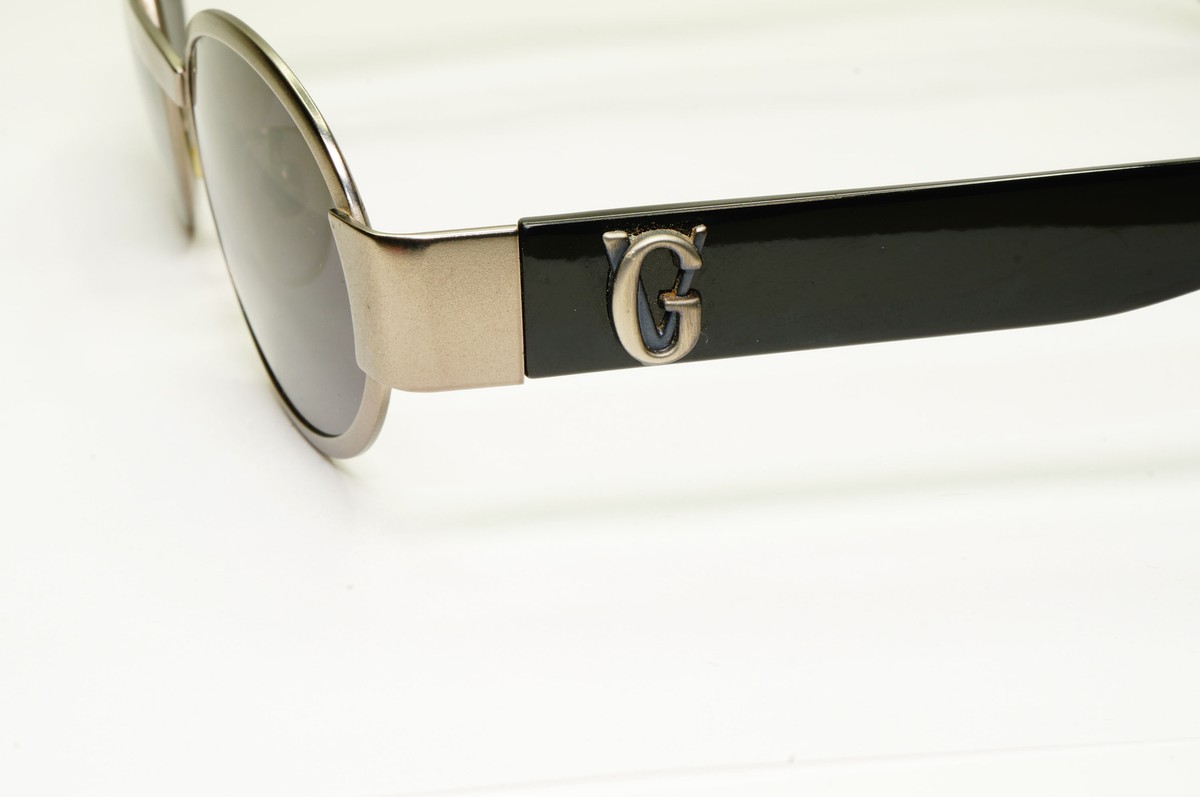 Gianni Versace 1996 Vintage Silver Black GV Metal Sunglasses MOD