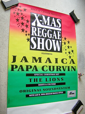 X-MAS REGGAE SHOW (JAMAICA PAPA CURVIN, LIONS) GER CONCERT-POSTER 84x59 cm (A1)