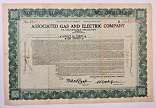 Associated Gas And Electric Company 1935 6 % convertible certificado de acciones Nueva York