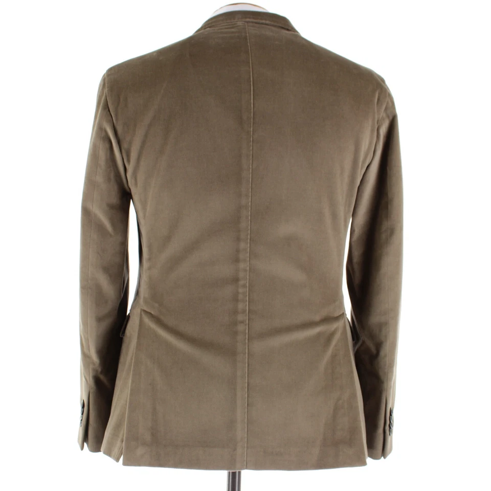 Abrigo deportivo de terciopelo Boglioli nuevo con etiquetas/chaqueta K talla 48C (38S EE. UU.) en mezcla de algodón tostado Foto 4 de 4