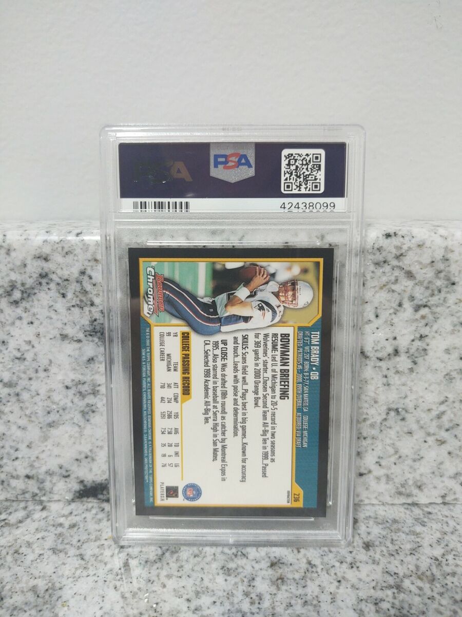 2000 Bowman Chrome Refractor Tom Brady ROOKIE RC #236 PSA 9 2000 Bowman Chrome Refractor Tom Brady ROOKIE RC #236 PSA 9